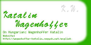 katalin wagenhoffer business card